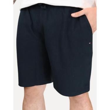 Imagem de Bermuda Tommy Hilfiger Moletom Masculina Essential Terry Blue String Azul Marinho-Masculino