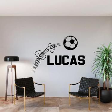 Imagem de Adesivo de parede  futebol personalizado - Ambiente dekorado, 60cm, pr