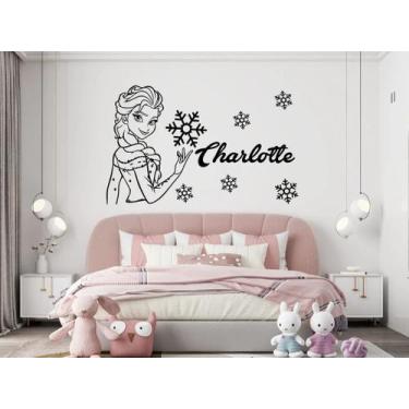 Imagem de Adesivo de parede  frozen - Ambiente dekorado, 60cm, preto