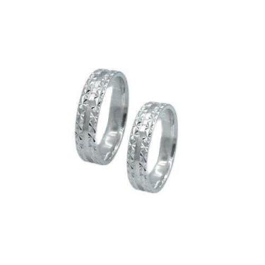 Imagem de Aliança em Prata 925 Diamantada - Joia de Compromisso - Justino Ribas,