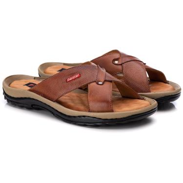 Imagem de Chinelo Masculino Ranster Couro Legítimo Confortável e Sofisticado – Estilo e Qualidade Artesanal-Masculino