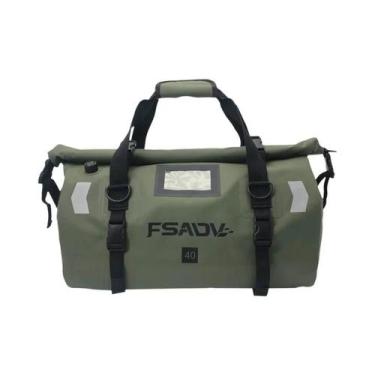 Imagem de Bolsa Traseira Impermeável Para Motocicleta Carbon Black 40/66L, Mochi