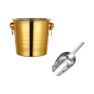 Imagem de Balde De Gelo De Aço Inoxidável Com Isolamento Duplo De 1600ML, Portát