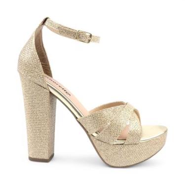 Imagem de Sandália Livia Meia Pata Salto Grosso Tira Tornozelo - Senhorella, Dou