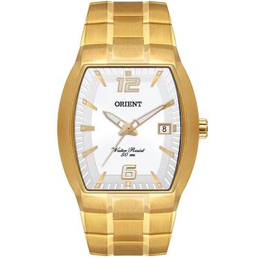 Imagem de Relógio ORIENT masculino dourado branco GGSS1017 S2KX