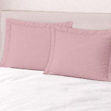 Imagem de Kit 2 Fronhas Aba 70x50cm Percal 180 fios 80% algodão - Rafaloro Enxov