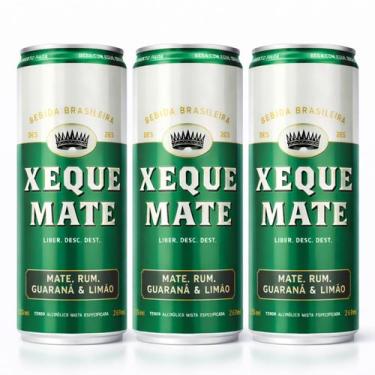 Imagem de Kit 3 Bebida mista de rum Xeque Mate Draft 362ml