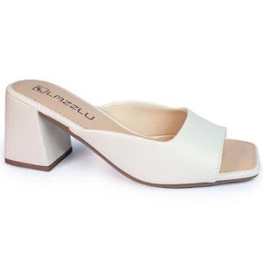 Imagem de Sandália Tamanco Salto Bloco Grosso Feminino Bico Quadrado-Feminino