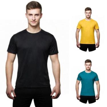 Imagem de Kit 3 Camisas Uv +50 Manga Curta Slim - C&C, Preto, Am seleção, Az pet