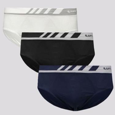 Imagem de Kit de 3 Cuecas Slip Lupo Microfibra Sem Costura, G