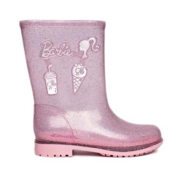 Imagem de Bota Galocha Infantil Grendene Barbie Rosa, Rosa, 25