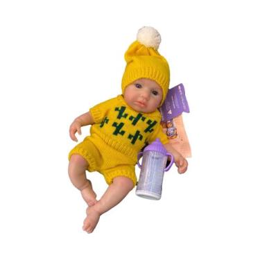 Imagem de Boneca De Silicone Reborn De 13 Polegadas, Feita À Mão, Pode Abrir a B