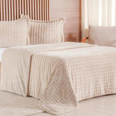 Imagem de Kit Colcha Queen Luxor Dubble 100% Poliéster 240x260cm Tessi Centeio C