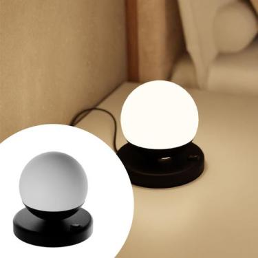 Imagem de Luminaria Abajur De Mesa Dama Aluminio Bivolt Com Globo Vidro 12cm e L