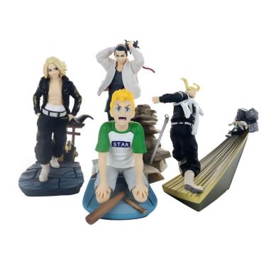 Imagem de Figura de Coleção Toman Heroic Scene - Petitrama Ref.:516314 com 4 Personagens em PVC Não Articulados Megahouse