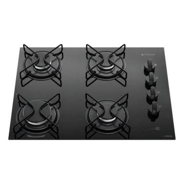 Imagem de Cooktop de Vidro Atlas Agile Up 4 Bocas Preto Multigás Bivol, Bivolt