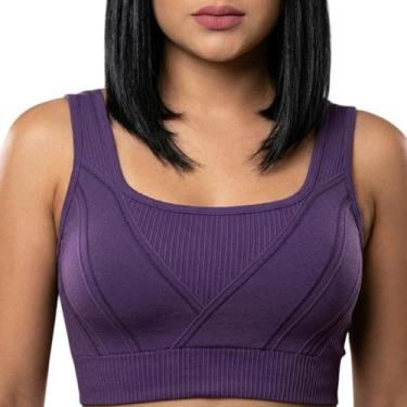 Imagem de Top Esportivo LSport Seamless Max II Alta Sustentação - Lupo, GG, Purp