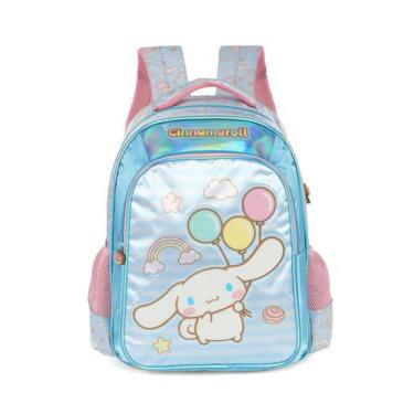 Imagem de Mochila de Costas Média Infantil Acetinada My Melody Cinnamoroll, Azul