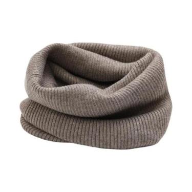 Imagem de Cachecol Masculino De Lã Cashmere Tricotado Com Gola Alta, Macio E Que