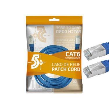 Imagem de Patch cord cat6 ftp blindado 5 metros azul - CHIPSCE