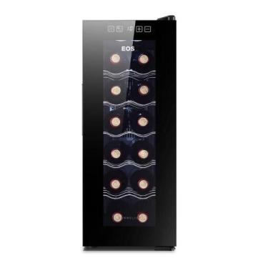 Imagem de Adega Climatizada 12 Garrafas Eletrônica Painel Touch Porta Full Glass