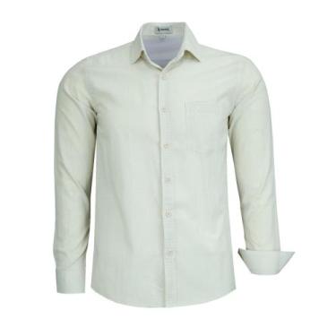 Imagem de Camisa Social Amil Masculina Manga Longa Comfort Com Bolso 100% Algodã