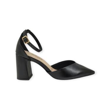 Imagem de Scarpin Bebecê Bico Fino Salto Médio Grosso Feminino Adulto Ref. T7021