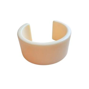 Imagem de Bracelete Acrílico Colorido Oval - - Pistache Acessórios, Branco