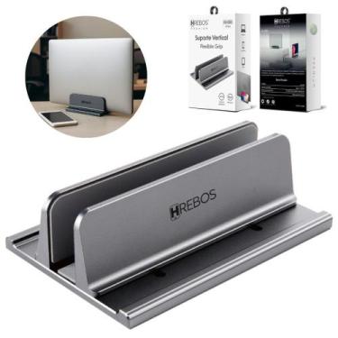 Imagem de Suporte Alumínio Vertical Portátil Para Notebook MAC iPad Tablets Celu