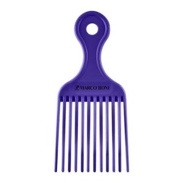 Imagem de Pente Garfo Cabelos Cacheados Dentes Arredondados Marco Boni, Roxo