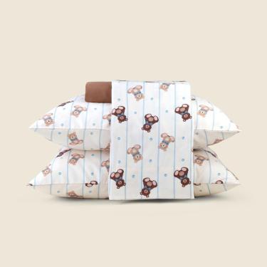 Imagem de Jogo de Cama Urso Casal Microfibra Solteiro - A\BABY