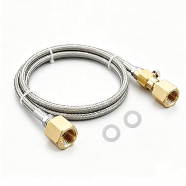 Imagem de Adaptador de recarga de estação de recarga de cilindro de tanque de CO2 com mangueira de 152 cm CGA320 tanque de enchimento CGA320