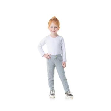 Imagem de Calça Feminina Montaria em Molecotton Menina  Duzizo, Cinza mescla, 1