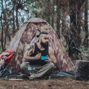 Imagem de Barraca de camping camuflada NTK Kongo 3 pessoas, Verde, Único