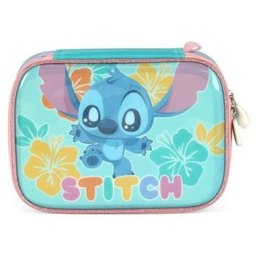 Imagem de Estojo Escolar Box Infantil Stitch Cor:Stitchturquesa - Luxcel, Stitch