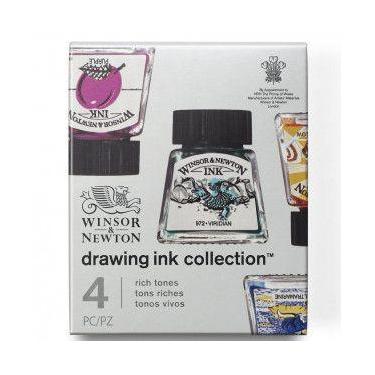 Imagem de Tinta Para Desenho Winsor & Newton Ink Collection C/4 Rich Tones - WIN