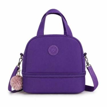 Imagem de Bolsa Térmica Feminina Compacta Moderna Com Alça Ajustável e Divisória