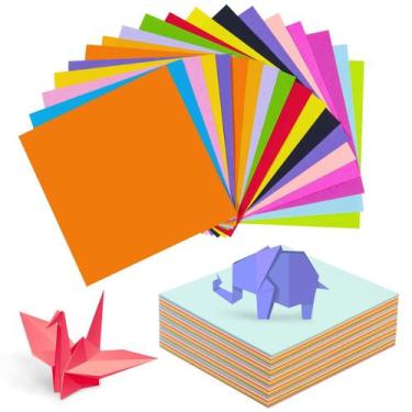 Imagem de Papel para Origami SenseYo 500 Folhas Dupla Face 10x10 cm