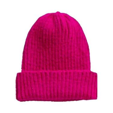 Imagem de Gorro Feminino De Inverno Em Tricô Quente E Macio Estilo Kpop Moderno 