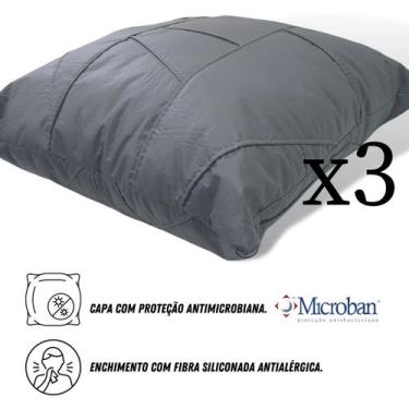 Imagem de Kit 3 Almofadas Corano Para Sofá Sala Alto Padrão Luxo 40x40cm - MARIJ