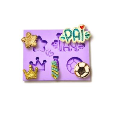 Imagem de F1642 molde de silicone dia dos pais mini confeitaria biscuit - confei