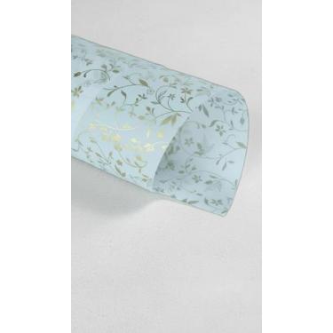 Imagem de Papel Vegetal Floral Dourado A4 180g 25 Folhas - Congratulations Store