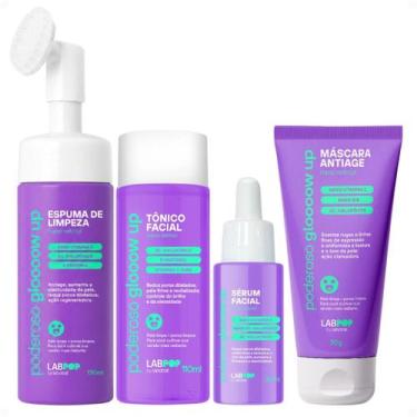Imagem de Kit LabPop by Labotrat Poderoso Glow Up: Espuma de Limpeza, Tônico Fac