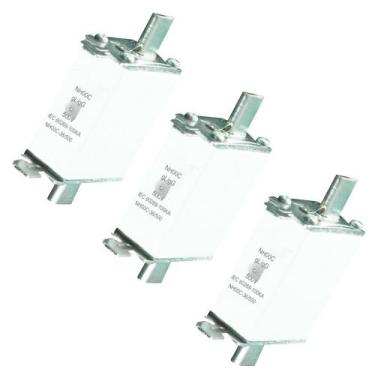 Imagem de Kit 03 Fusivel 25a Retardado Gl-gg Base Nh00 500v Porcelana - JNG