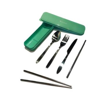 Imagem de Estojo de Talheres Verde