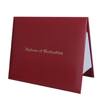 Imagem de Capa Diploma 6x8 7x9 impressão suave "Diploma of Graduation" Certificate Cover Grad Days, Maroon, 6x8
