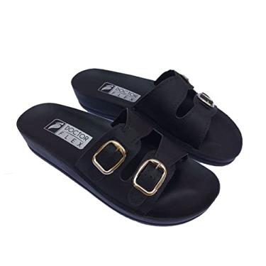 Imagem de DOCTOR FLEX SANDALIA PARA DOR NAS PERNAS 2 FIVELAS PRETA N.36