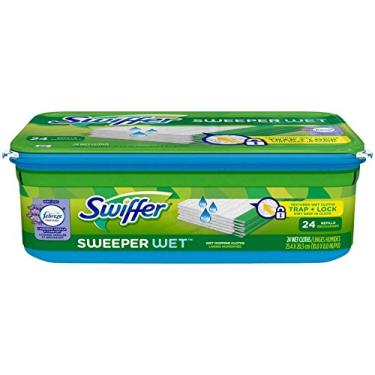 Imagem de Swiffer Refil de pano molhado para esfregar vassoura - lavanda baunilha e conforto - 24 unidades