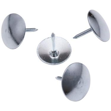 Imagem de Officemate Tachinhas de aço para polegar, cabeça de 1,2 cm, prata, caixa com 100 (92913)