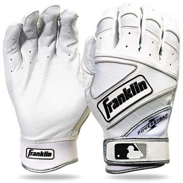 Imagem de Franklin Sports Luvas de Rebatedor MLB Powerstrap pérola/branca - Adulto GG